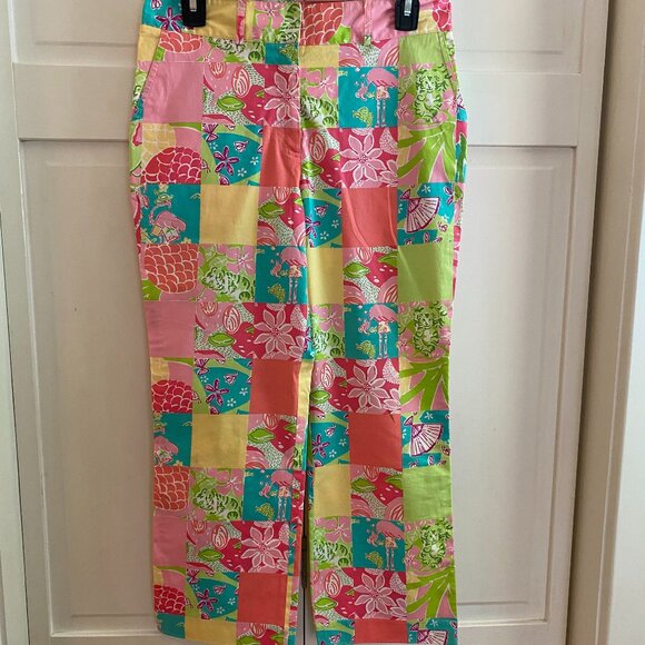 Lilly Pulitzer Pants | Tropical Patch Patchwork Print | Size 6 - Picture 1 of 2